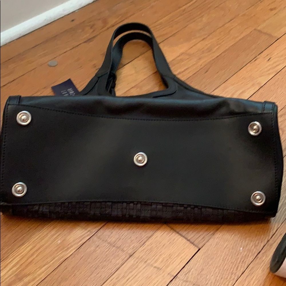 NWT! Stuart Weitzman Black Leather Handbag - Picture 6 of 7